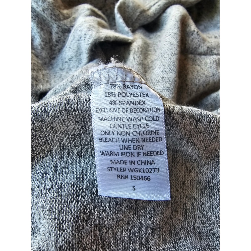 Market & Spruce Hoodie Womens S Gray Soft Knit Striped Cuffs Pullover - Picture 5 of 8